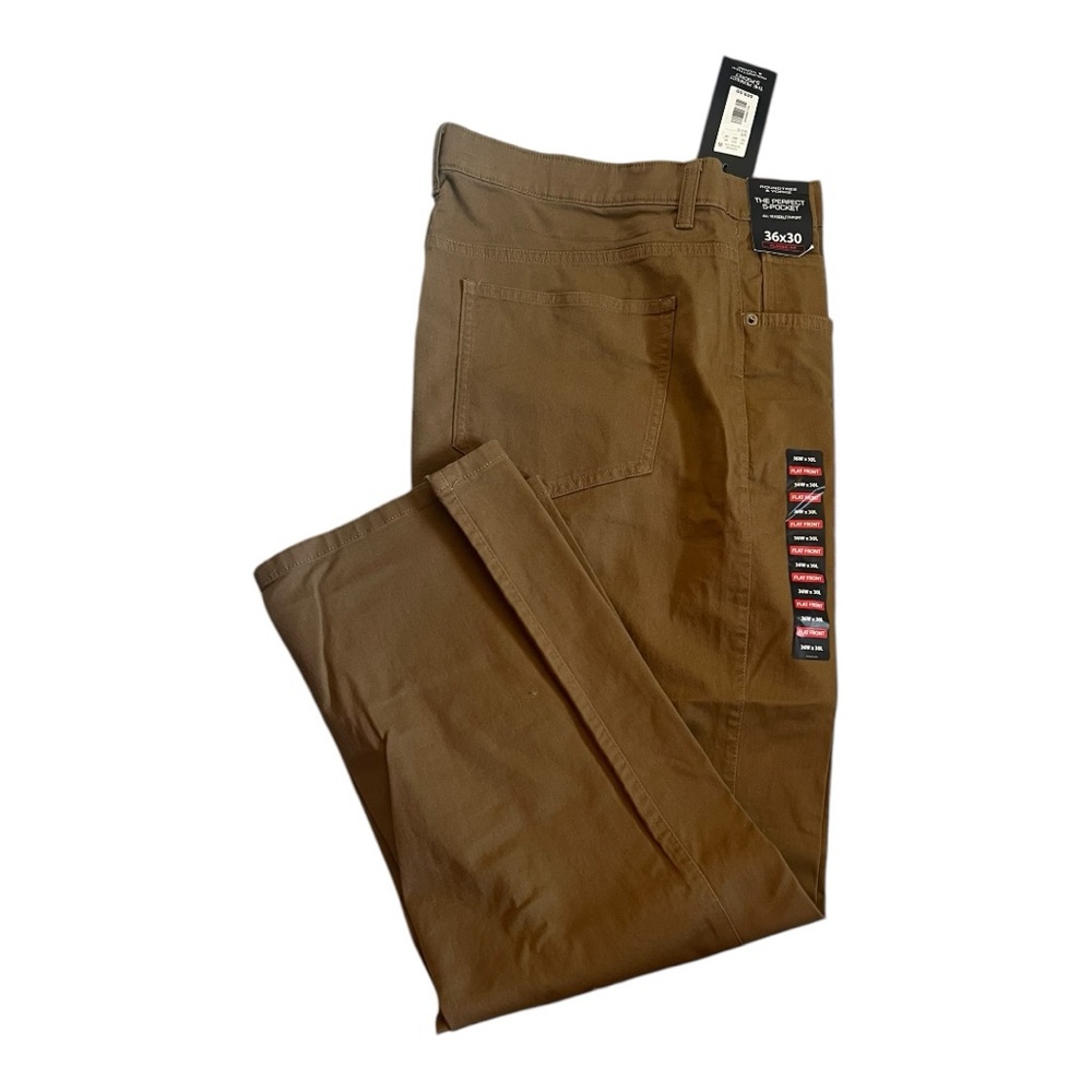 ✅Roundtree & Yorke Flat Front Classic Fit 5-Pocket Solid Pants 36x30 - Picture 6 of 11